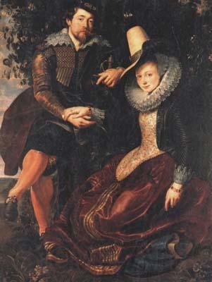Peter Paul Rubens Selbstbildnis mit Isabella Brant in der Geibblattlaube (mk05) Norge oil painting art